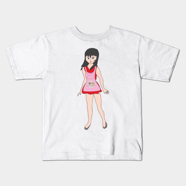 The girl in the pink apron Kids T-Shirt by Alekvik